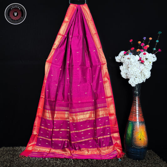 Authentic and Pure Maheswari Silk Sarees with Handloom mark certificate